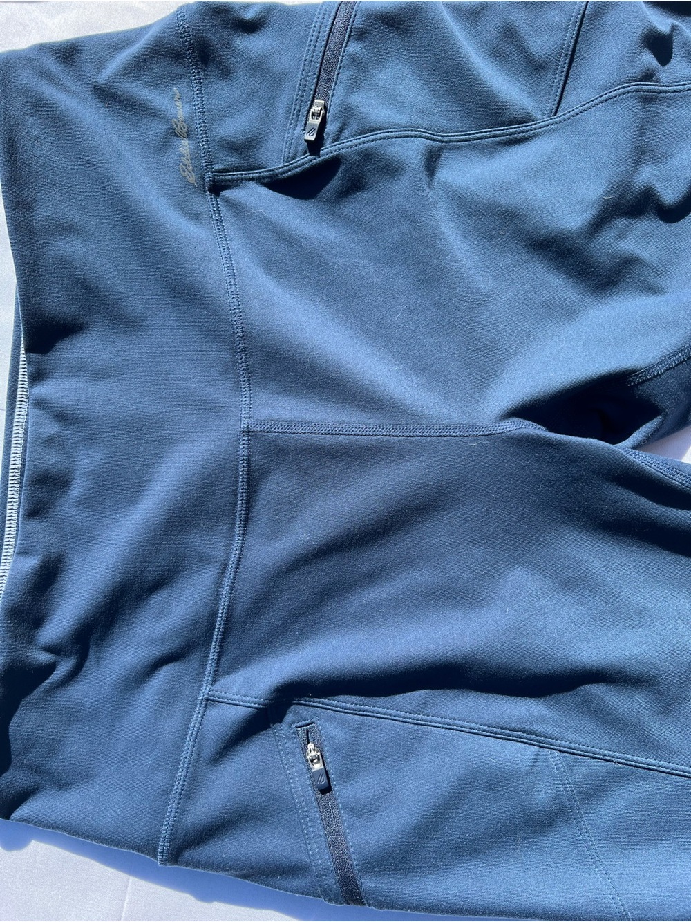 Eddie Bauer Deep Blue Zip-Up Performance Women’s Leggings